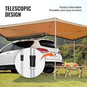 Tenda Laterale Retrattile per Auto a 270 Gradi, 8.2FT, PU3000mm, Impermeabile UV50+, con Borsa per il Trasporto, Tenda per Veicoli e Coperture per Camion - Product Image 4