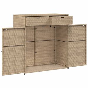 Armoire de Rangement pour Patio en Poly Rotin Beige 41.3 \ "x 21,7 \" x 44,5 \" - Product Image 6