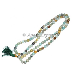 Piedras de Amazonita Jap Mala Pulimentadas Ecológicas de Forma Libre, Gemas Religiosas de Feng Shui de Gujarat - Compre al por Mayor - Product Image 6