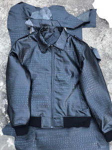 Chaqueta de Cuero Estilo Bomber para Hombre, Nueva Colección de Invierno, Color Personalizado, Logotipo Frontal, Estilo Vintage, Tela de Lona, Impermeable y Resistente al Viento - Product Image 4