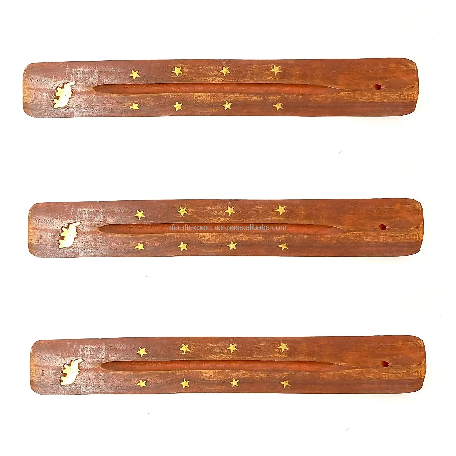 Nuovo moderno incenso Agarbatti titolare metallo dorato bastoncino di incenso con supporto Dhoop e cacciatore di cenere per la casa da RF artigianato