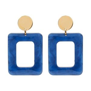 Pendientes de Resina de Alta Calidad al por Mayor, Pendientes Cuadrados Irregulares Transparentes, Joyería de Moda Hecha a Mano - Product Image 1