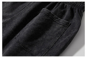 Ensemble de survêtement deux pièces personnalisé pour homme en coton respirant, avec t-shirt délavé à l'acide et short décontracté, idéal pour le printemps - Product Image 6