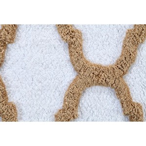 Alfombra de Baño Rectangular con Diseño de Rejilla Marroquí Personalizada, Antideslizante, con Base de Goma, Lavable a Máquina, para Uso Doméstico - Product Image 5