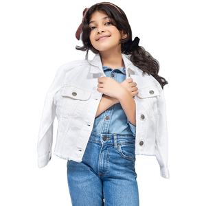 Chaqueta de Mezclilla Blanca Ajustada a la Moda para Mujer, con Estampado a Cuadros, Botones, Relleno de Algodón, Tejida, para Otoño e Invierno - Product Image 1