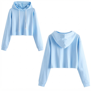 เสื้อฮู้ดแขนยาวผ้าฟลีซ ปรับเชือกผูกได้ สไตล์ลำลอง สตรีทแวร์ ทรงหลวม ระบายอากาศได้ดี เป็นมิตรกับสิ่งแวดล้อม ผลิตจากผ้าถัก - Product Image 4