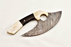 Cuchillo Ulu de Damasco Hecho a Mano con Mango de Palisandro – Cuchillo de Chef Premium para Exteriores - Product Image 2