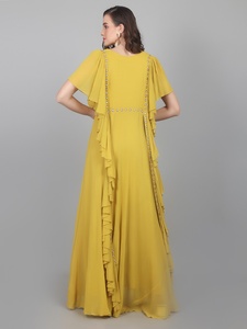 Robe de soirée pour femme, nouvelle collection, qualité supérieure, 1 pièce, avec volants, disponible au prix de gros auprès de l'exportateur - Product Image 5