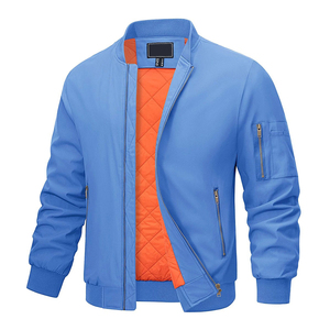 Design Your Own Logo <b>Winter</b> Men's Bomber <b>Jacket</b> OEM Service Lightweight <b>Waterproof</b> Breathable Nylon/Polyester Eco-Friendly - Product Image 5