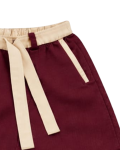 Men <b>Maroon</b> Sleeveless Tank <b>Top</b> & Matching Shorts Set Casual Summer Cotton Outfit Contrast Trim Drawstring Two Piece Set Stylish - Product Image 6