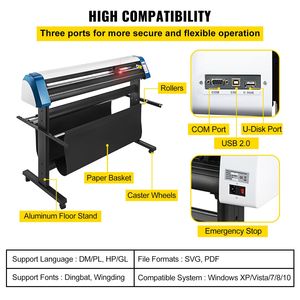 Plotter da taglio vinilico automatico da 53 pollici con forza e velocità regolabili, supporto da pavimento e software Signmaster - Product Image 6