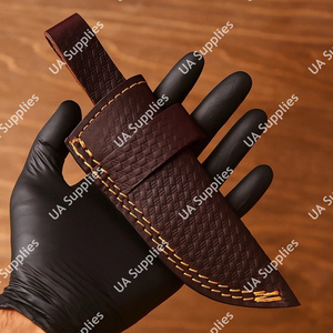 Étui à couteau en cuir véritable fait main et cousu à la main, de qualité supérieure, pour port vertical ou horizontal, idéal pour le camping en plein air, tactique, EDC, OEM - Product Image 4