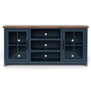 Bridgevine Home Nantucket 67 pollici Console TV supporto Blue Denim Whiskey finitura nessun assemblaggio richiesto per TV fino a 80 pollici - Product Image 3
