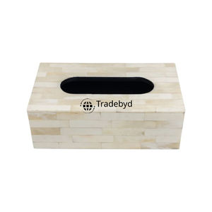 Porte-mouchoirs et boîte à mouchoirs en os incrusté, écologique et fait main, design élégant et personnalisé, décoration d'intérieur par Tradebyd - Product Image 3