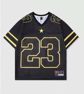 Camiseta de Fútbol de Verano para Mujer con Cuello en V, Logotipo Personalizado con Impresión por Transferencia de Calor, Diseño Sólido, Manga Corta, para Adolescentes - Product Image 3