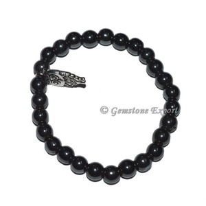 สร้อยข้อมือรูปนกฮูกออนิกซ์สีดำบริสุทธิ์-เครื่องประดับแฟชั่นคริสตัล - Product Image 1