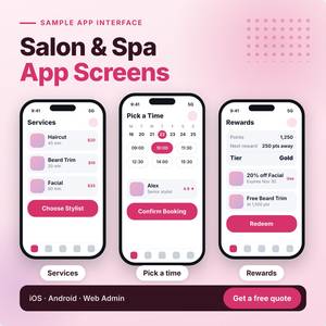 Aplicación Digital de Reserva para Negocios de Salón y Spa, Versión Online, Sistema de Citas, Administración Web - Product Image 2