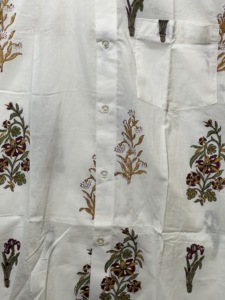 Camisa de Manga Larga de Diseñador 100% Algodón para Hombre, Estampado Floral Hecho a Mano |   Tela Transpirable |   Exportación B2B - Product Image 3