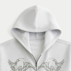 Service OEM – Nouveaux sweats à capuche oversize 100 % coton pour hommes, en molleton épais, à épaules tombantes, unis et prêts pour la sérigraphie - Product Image 4