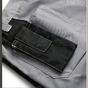 Pantalon de travail cargo gris respirant multi-poches en coton durable résistant à l'abrasion pour l'extérieur - Product Image 4