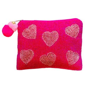 Monedero moderno hecho a mano con cuentas de semillas para amantes de la moda, artesanal, con bordado de cuentas y cierre de cremallera. - Product Image 5