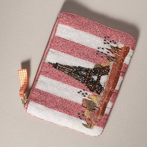 Monedero con Diseño de Tigre Bordado con Cuentas, para Amantes de los Animales, Monedero Bordado con Cuentas Hecho a Mano en India - Product Image 1