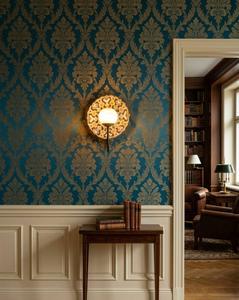 Lámpara de Pared LED Tradicional de Bronce con Diseño Floral Vintage, Aplique Decorativo Empotrado con Pantalla de Vidrio para Comedor - Product Image 4
