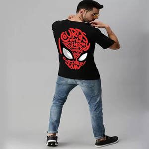 100% algodón de los hombres Casual de gran tamaño Drop Shoulder camiseta personalizada 3D Puff impresión manga corta suelta ajuste diseño pesado - Product Image 2