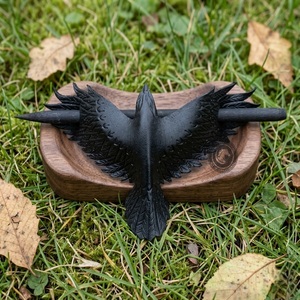 Barrette à cheveux en cuir sculpté, motif floral, pince à cheveux artisanale, accessoire vintage bohème pour femme, support de chignon - Product Image 2