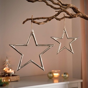 Traditional Metal Christmas Hanging Decor Handmade Holiday Ornament For Christmas Tree Farmhouse Home Door <b>Window</b> Wall - Product Image 3