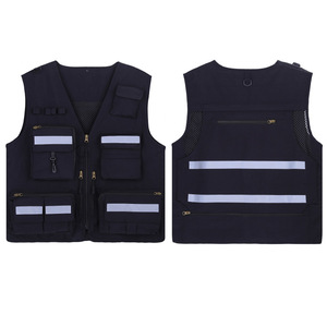 Gilet de sécurité réfléchissant haute visibilité unisexe en polyester multi-poches pour uniformes de gardiens toutes saisons - Product Image 5
