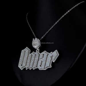 Joyería Hip Hop Personalizada, Colgante con Nombre de Diamantes, Colgante con Letras con Diamantes, Colgante de Moissanita Certificado por un Probador de Diamantes - Product Image 3