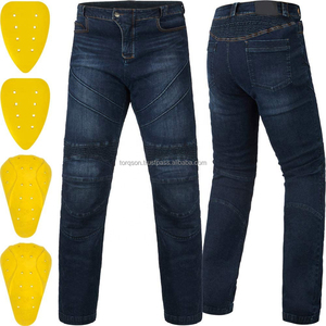 Nouveaux pantalons de moto pour hommes, jeans de moto, équipement de protection, pantalons de moto noirs, jeans de motocross bleus - Product Image 1