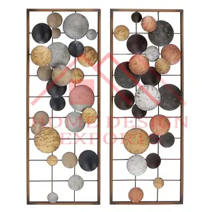 Iron 2 Pieces Wall Art Decor For Living Rooms/Latest Elegant Multi-Color Iron Wall Art Decor for Bedrooms and Hotels/Restaurants