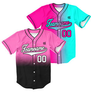 Camiseta de Béisbol Personalizada 2025 para Hombre, Negra, con Botones, Camisa Deportiva con Logotipo Bordado, Uniforme de Equipo, Venta al Por Mayor - Product Image 5