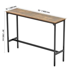 Mesa Alta de Bar con Estructura Metálica Resistente, Mesa de Cocina Larga y Estrecha, Mostrador de Cócteles, Fácil de Montar, Mesa de Bar con Altura de Barra - Product Image 4