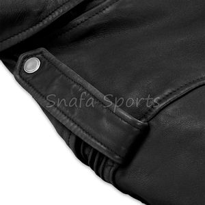 Blousons en cuir pour hommes, style motard classique, véritable cuir, streetwear tendance, blousons de moto, fournisseur en gros OEM - Product Image 6