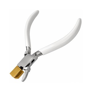 Pince à boucler les anneaux en V, outil de pliage de bagues, mâchoires en laiton pour ajustement de boucles de pendentifs, 5,5 pouces, Zetomed Pro - Product Image 1
