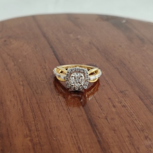 แหวนหมั้นเพชรทรงกลมประดับเพชรรอบวง ทองคำขาว 18K สำหรับผู้หญิง ดีไซน์แหวนแยกส่วน ประดับเพชรแบบ Pave Band เครื่องประดับชั้นดีสำหรับงานแต่งงาน - Product Image 2