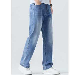Nouveau jean slim droit taille mi-haute coloré pour homme, design personnalisé, en denim, à prix abordable et de haute qualité - Product Image 5