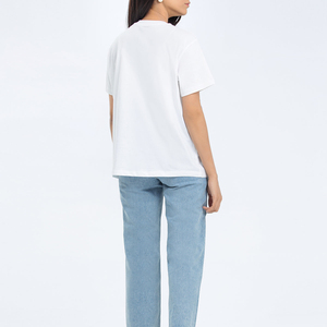 T-shirt en coton et polyester respirant pour femme, coupe ample, été, personnalisable avec logo, vêtements de sport décontractés, fabricant OEM - Product Image 6