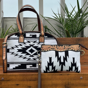 Bolso de mano de cuero genuino para mujer, bolso de mano y bolso de mano, conjunto combinado de 2 piezas, bolsos cruzados para mujer - Product Image 4