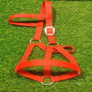 Harnais de cheval en nylon rouge sur mesure, sangle réglable, durable, accessoires de haute qualité, personnalisable, équitation, course - Product Image 1