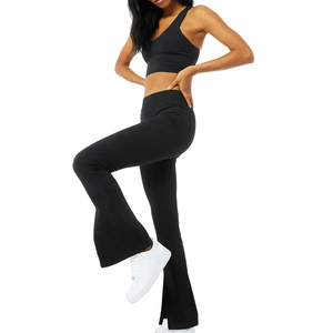 Conjunto deportivo de yoga cómodo para tallas grandes, cintura alta, ropa deportiva para gimnasio, conjunto de yoga sin costuras. - Product Image 4
