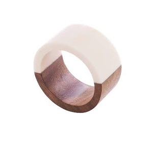 2026 Luxury Wood & Resin Napkin Ring <b>Tissue</b> Holder Tableware Decor Napkin Ring for Elegant Dining <b>Weddings</b> Hotel Household Use - Product Image 1