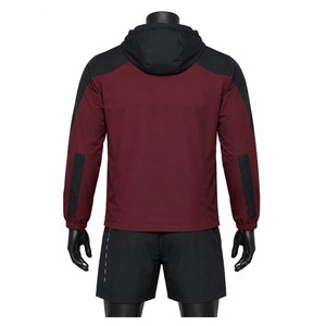 Conjuntos de Cortavientos para Hombre en Rojo y Negro con Bloques de Color, Capucha y Cierre de Cremallera, Resistentes al Agua, para Todas las Estaciones, Personalizables - Product Image 5