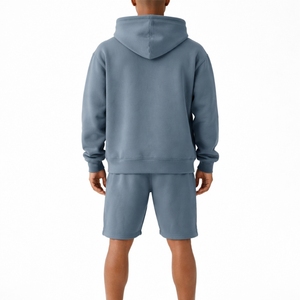 Ensemble sweat à capuche et short pour homme, ensemble décontracté deux pièces, tenue de sport confortable, tissu durable pour homme - Product Image 2