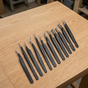 Pince à épiler TEEJAY Pro Series rouge très demandée, testée à la main, haute précision, outils de beauté personnalisables, best-seller OEM - Product Image 5