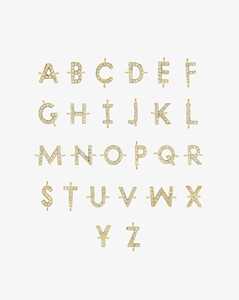 Diamond Initial <b>Bracelet</b> Custom Letter Alphabet Curb Chain <b>Bracelets</b> 14K 18K <b>Solid</b> Gold Pave Set Minimalist Solitaire Wholesale - Product Image 3