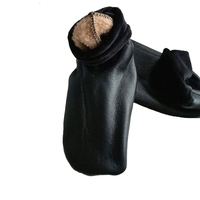 Chaussettes en cuir de mouton de couleur unie, légères, respirantes, décontractées, pour hommes, en cuir personnalisé, conformes aux normes